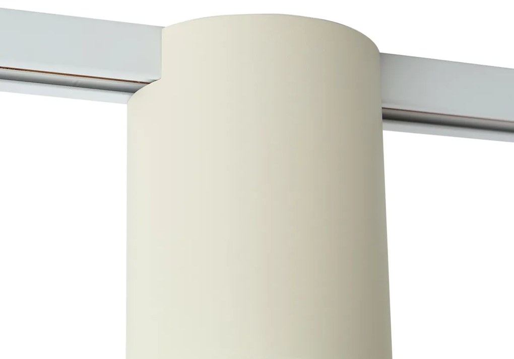 Foco moderno bege para sistema de calha monofásico - Iconic Rondoo Up