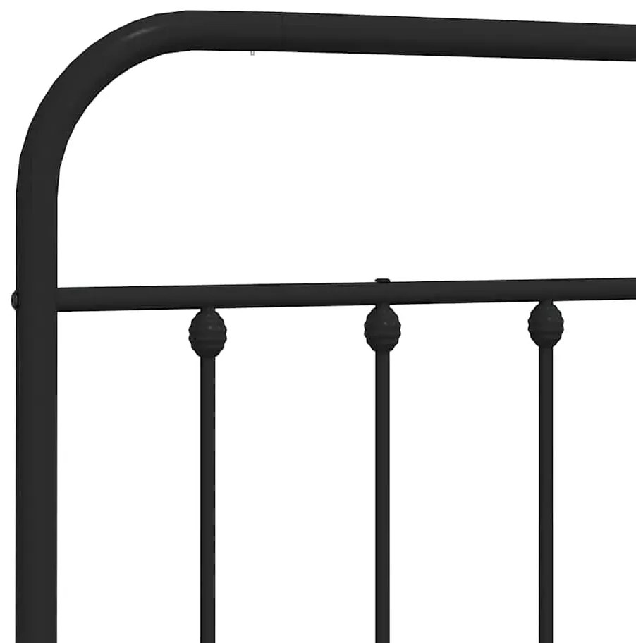 Cabeceira de cama 180 cm metal preto