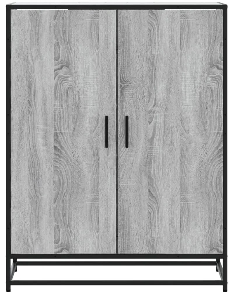 Sapateira 75x38x97,5 cm deriv. de madeira/metal cinzento sonoma