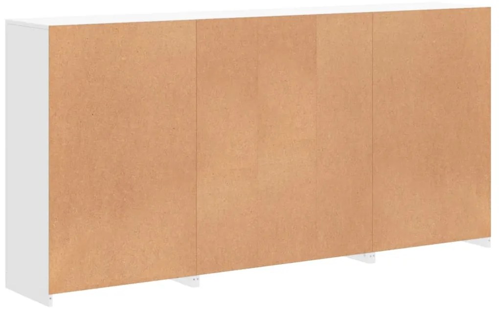 Aparador com luzes LED 202x37x100 cm branco