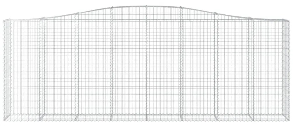 Cestos gabião arqueados 2pcs 400x50x140/160cm ferro galvanizado