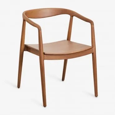 Pack De 2 Cadeiras De Jardim Com Apoios De Braços Em Madeira De Teca Rokan Madeira De Teca - Sklum