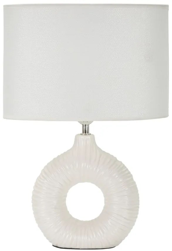 LAMPADA DA TAVOLO SETA BIANCA CM 28,5X15X43