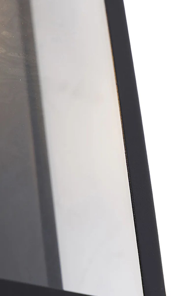 Conjunto de 2 candeeiros de parede de exterior preto IP44 com vidro - Rotterdam Moderno