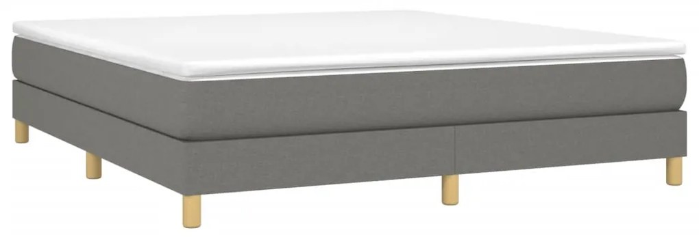Estrutura de cama sem colchão 180x200 cm tecido cinzento-escuro