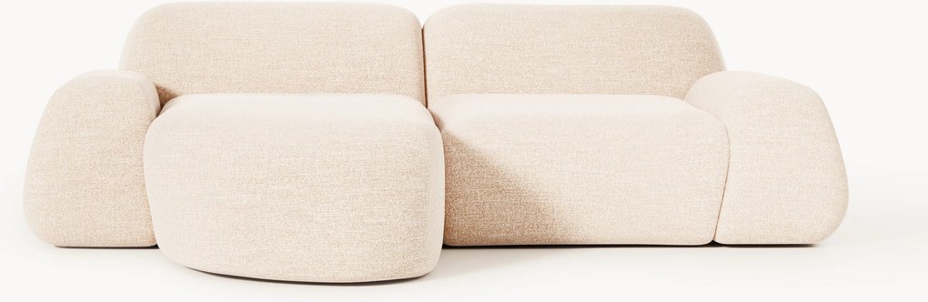 Sofá de canto modular em bouclé Wolke (3 lugares)