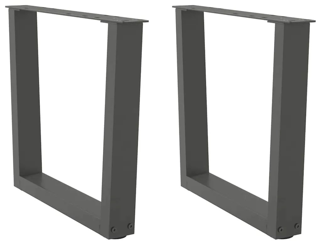 Pés para mesa de centro em forma de V, 2 peças, antracite, 50x (42-43,