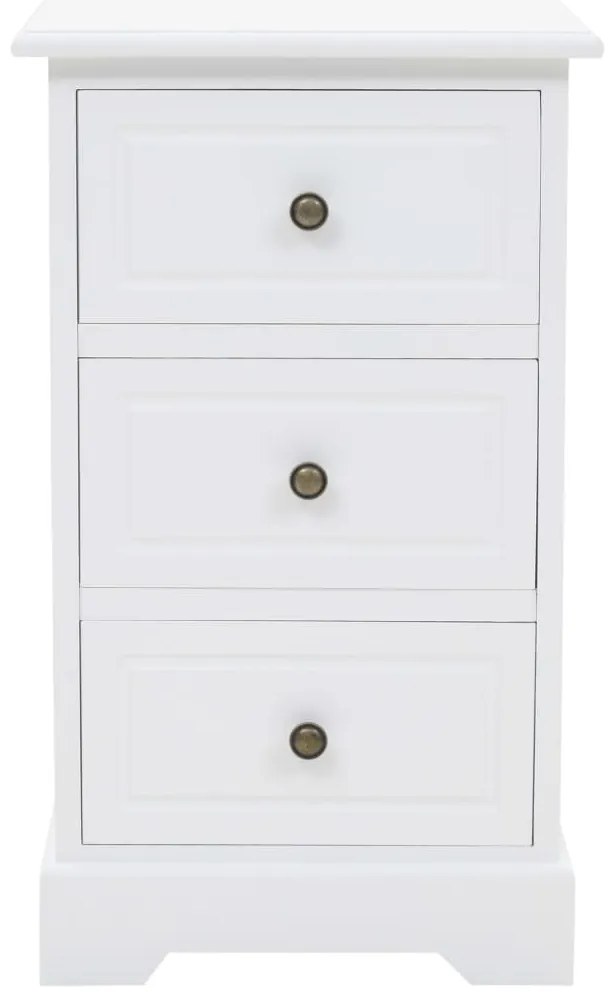 Mesa de cabeceira em MDF e madeira de pinho 35x32x59 cm