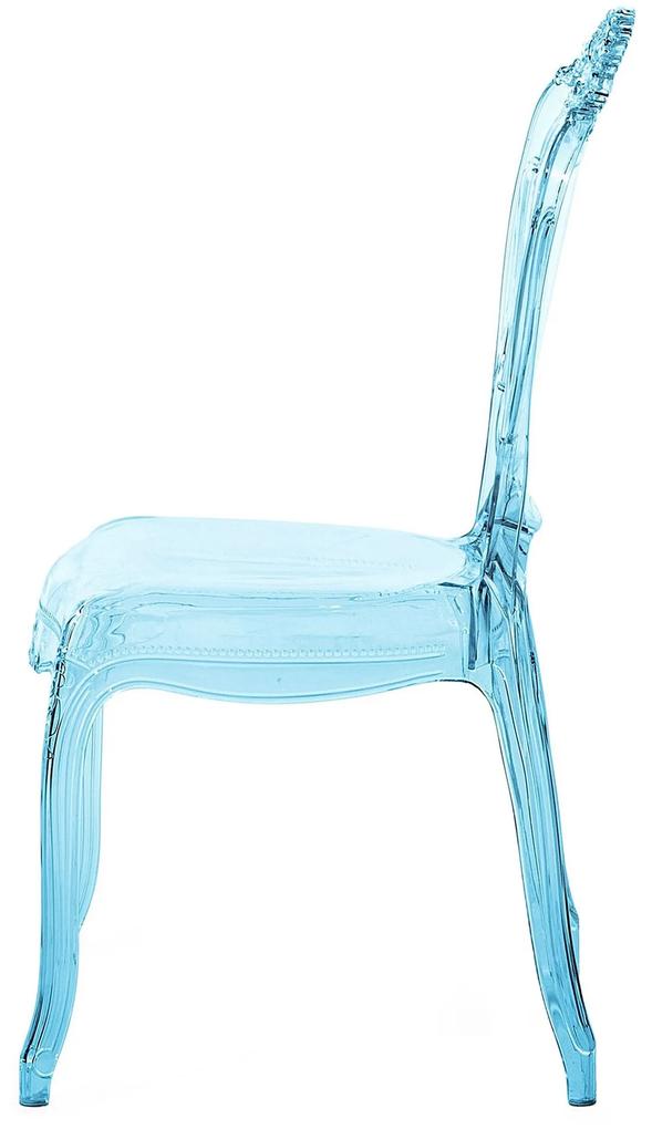 Conjunto de 2 cadeiras de jantar azul transparente VERMONT Beliani