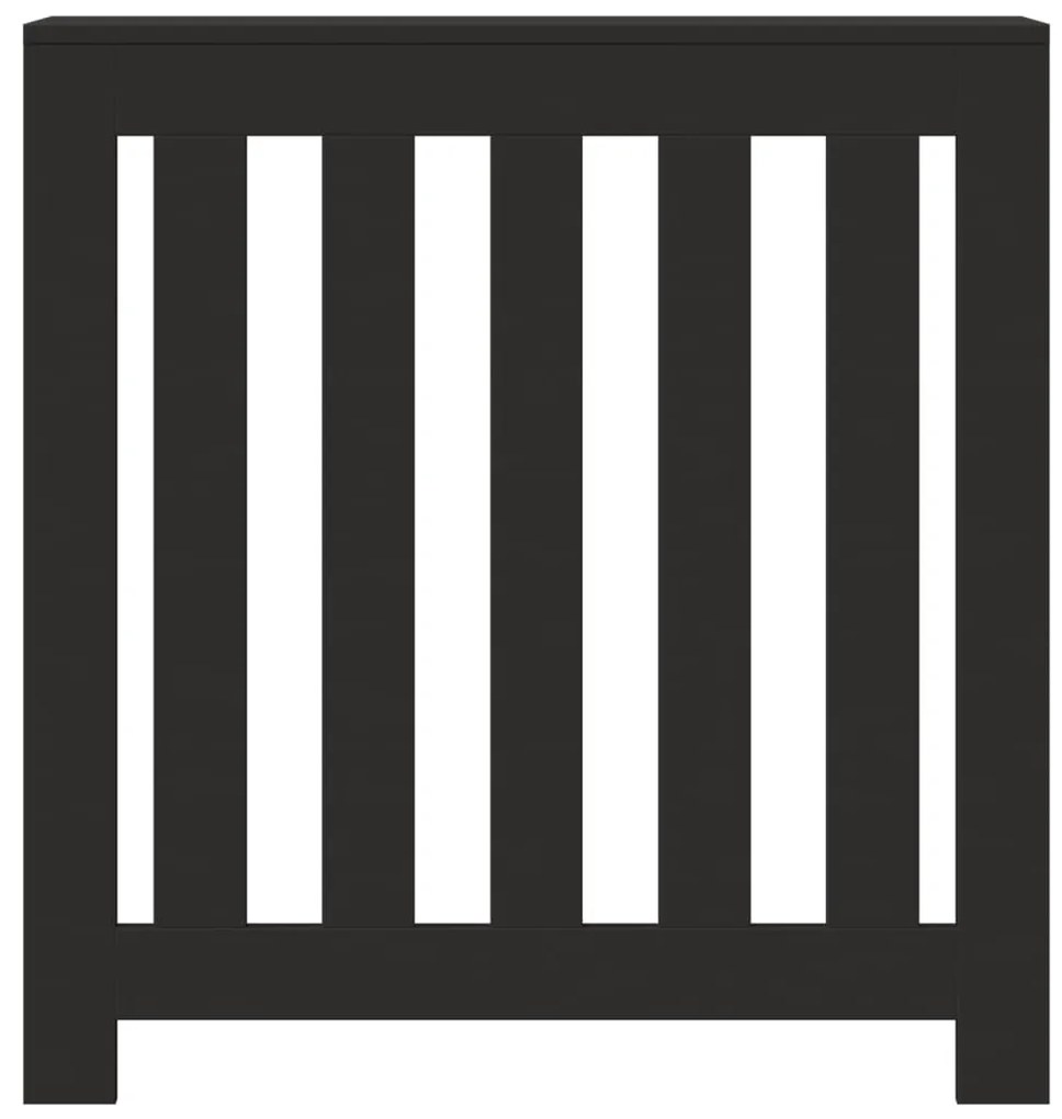 Cobertura de radiador 78x20x82 cm derivados de madeira preto