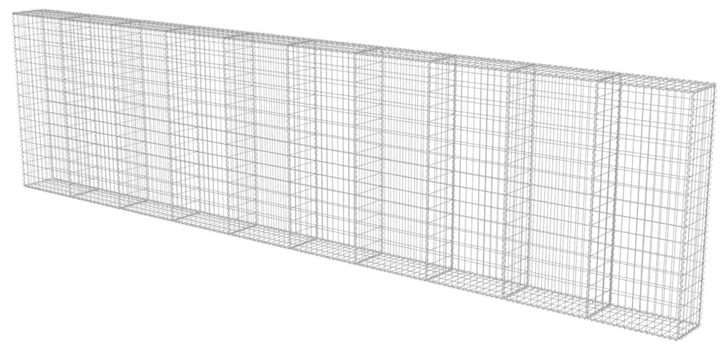 Muro gabião com tampas aço galvanizado 600x30x150 cm