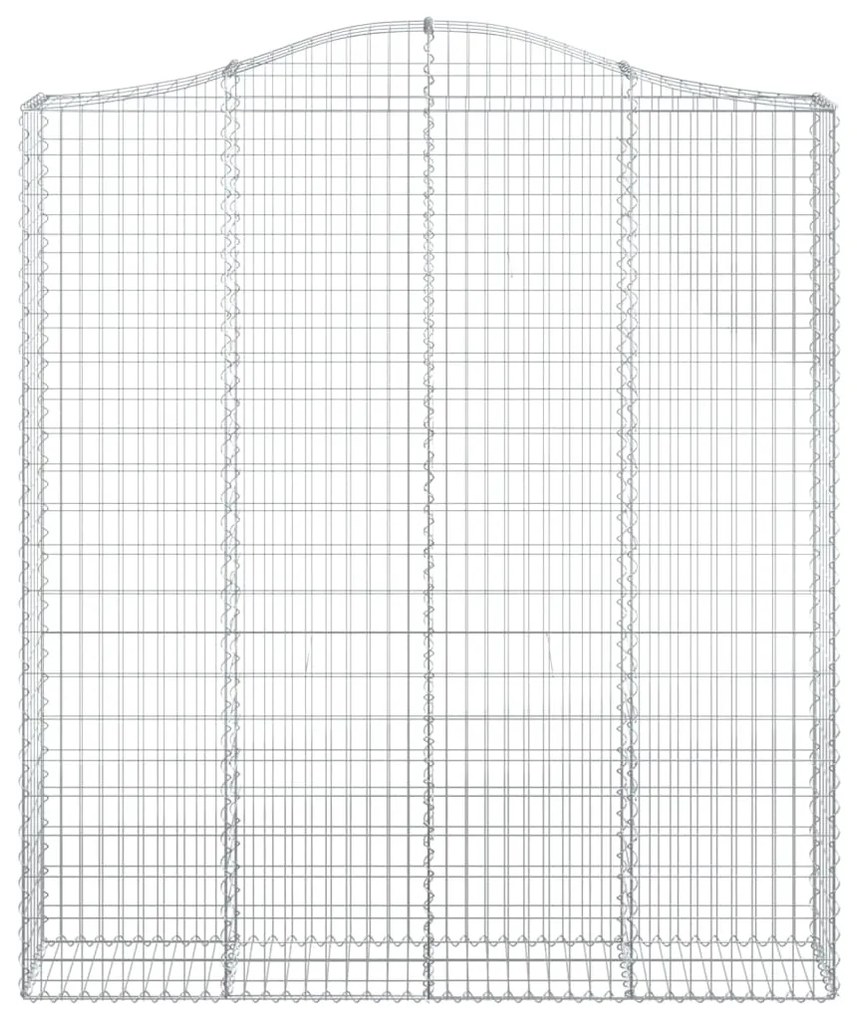 Cestos gabião arqueados 4pcs 200x30x220/240cm ferro galvanizado