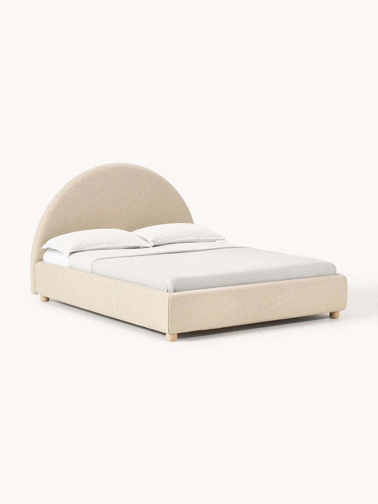 Cama estofada com arrumação Ebba