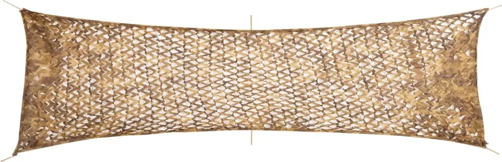 vidaXL Rede de camuflagem com saco de arrumação 519x142 cm areia