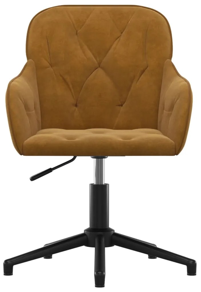 Cadeiras de jantar giratórias 2 pcs veludo castanho