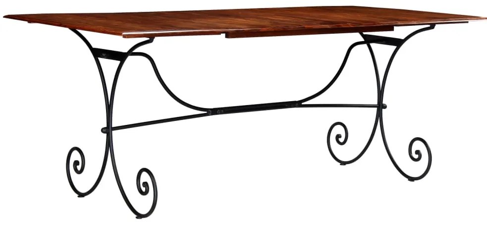 Conjunto mesa de jantar 9 pcs madeira de acácia maciça