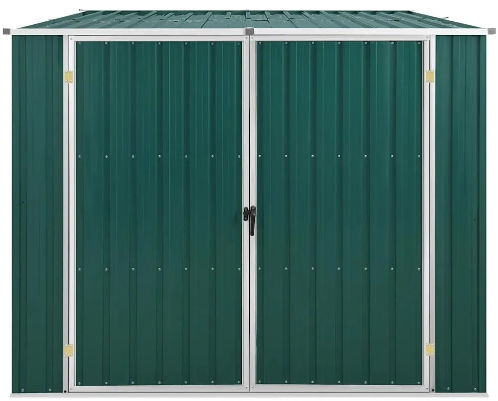 Abrigo de jardim 195x198x159 cm aço galvanizado verde