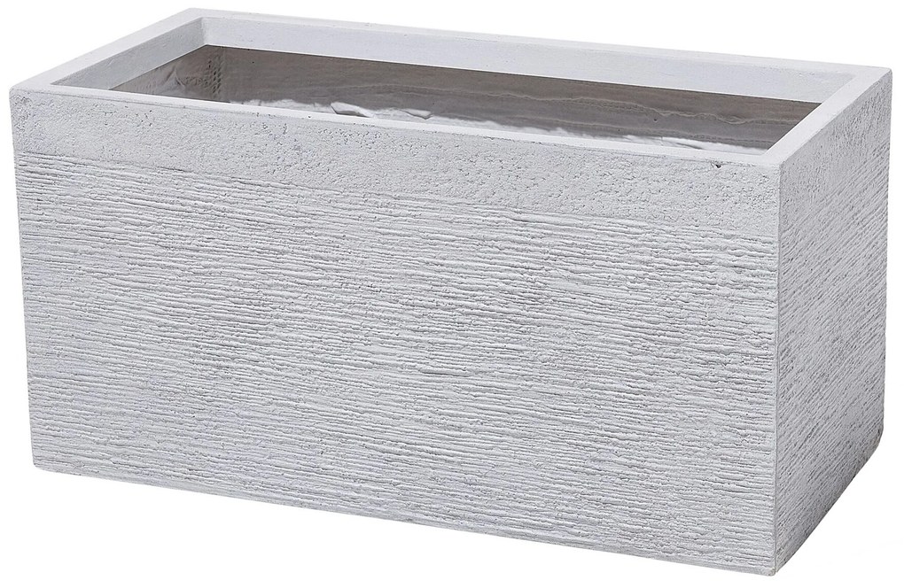 Vaso para plantas branco 60 x 29 x 30 cm MYRA Beliani