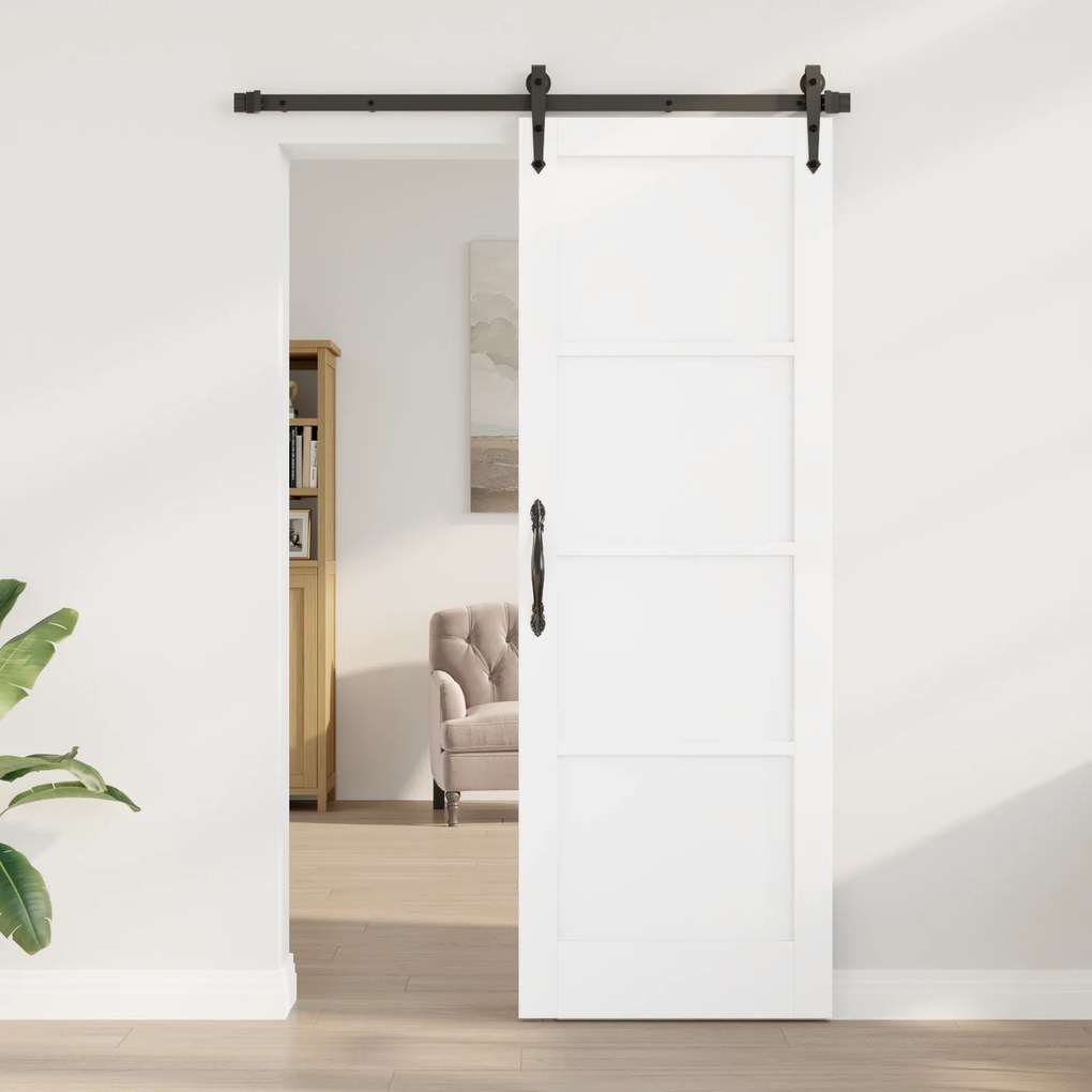 vidaXL Porta Interior "ORKDAL" Branca 73.5x211x4 cm Madeira Sólida de Pinheiro