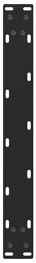 Pés para mesa de centro pretos 2 peças 50x(30-31) cm aço