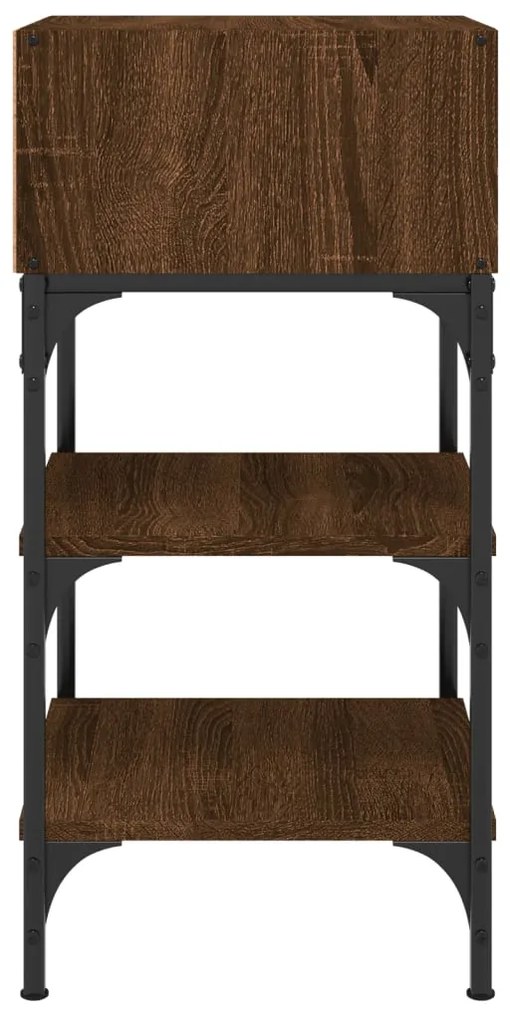 Mesas cabeceira 2pcs 35x34,5x70 deriv.madeira carvalho castanho