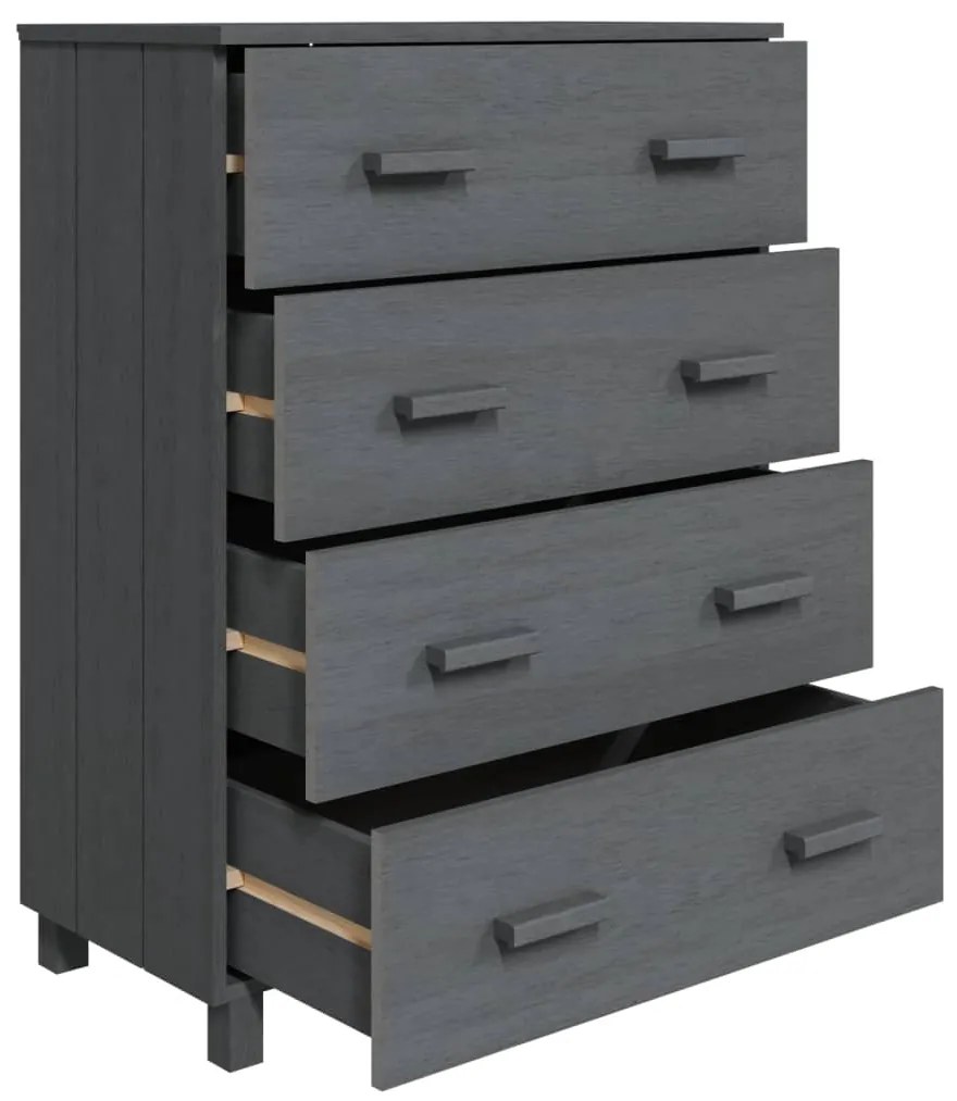 Aparador HAMAR 79x40x103,5 cm pinho maciço cinza-escuro