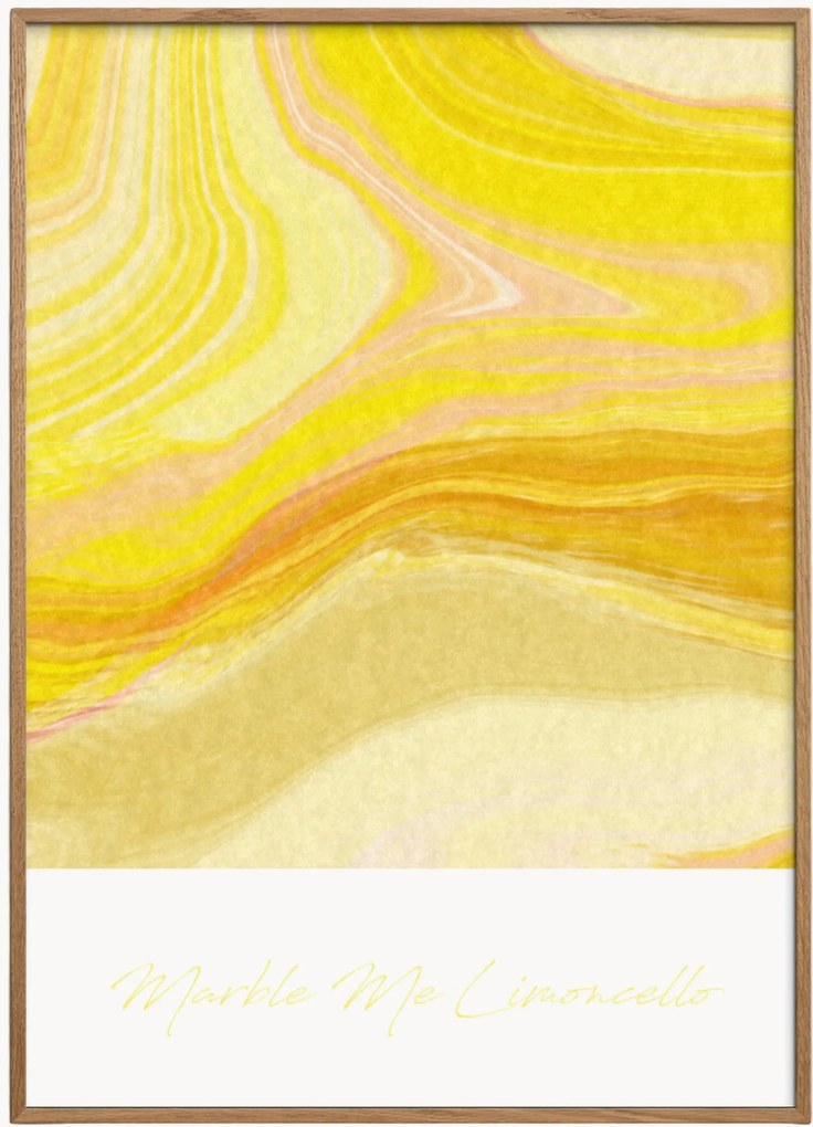 Impressão digital emoldurada Marble Me Limoncello