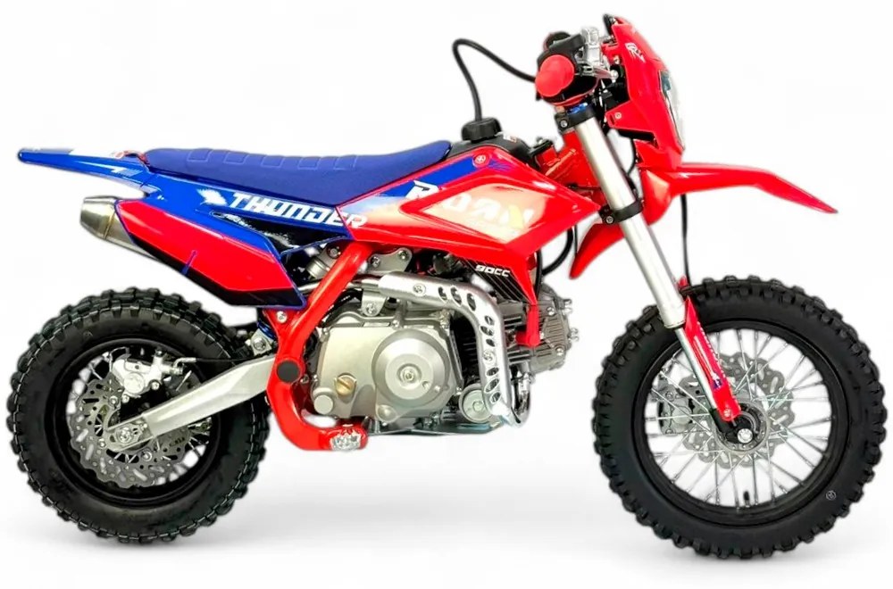MINI MOTO Crianças MINICROSS Gasolina automática 90cc Apollo Thunder Vermelha