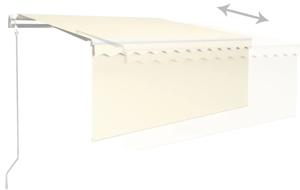 Toldo retrátil automático com estore 3,5x2,5 m cor creme
