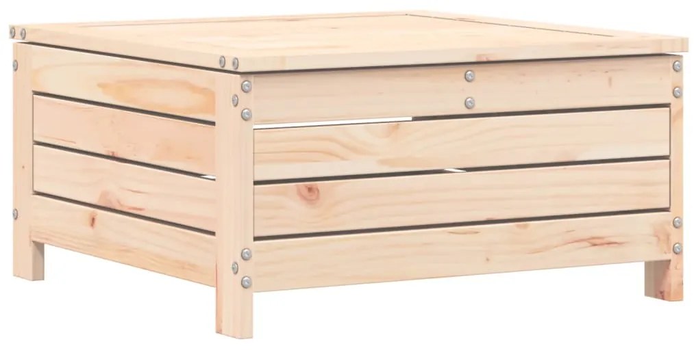 3 pcs conjunto sofás de jardim madeira de pinho maciça