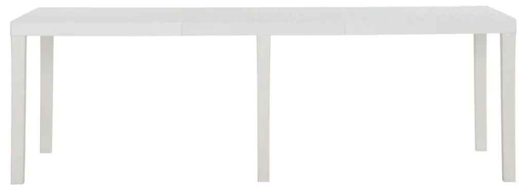 Mesa de jardim 220x90x72 cm PP branco