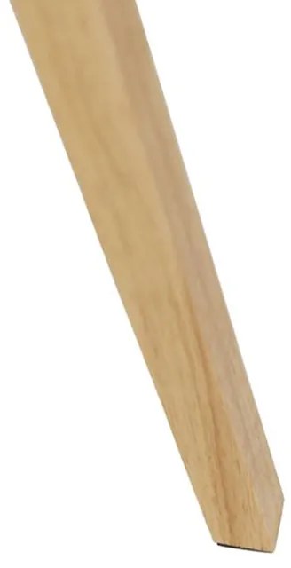 Candeeiro de pé em madeira com abajur em tecido cinzento 50 cm - Tripod Classic Moderno