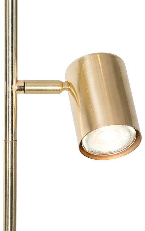 Candeeiro de pé moderno latão 3 luzes - Jeana Moderno