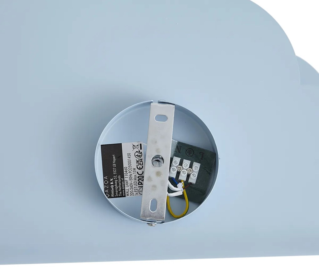 Candeeiro de parede infantil nuvem azul com sol - Cloudy