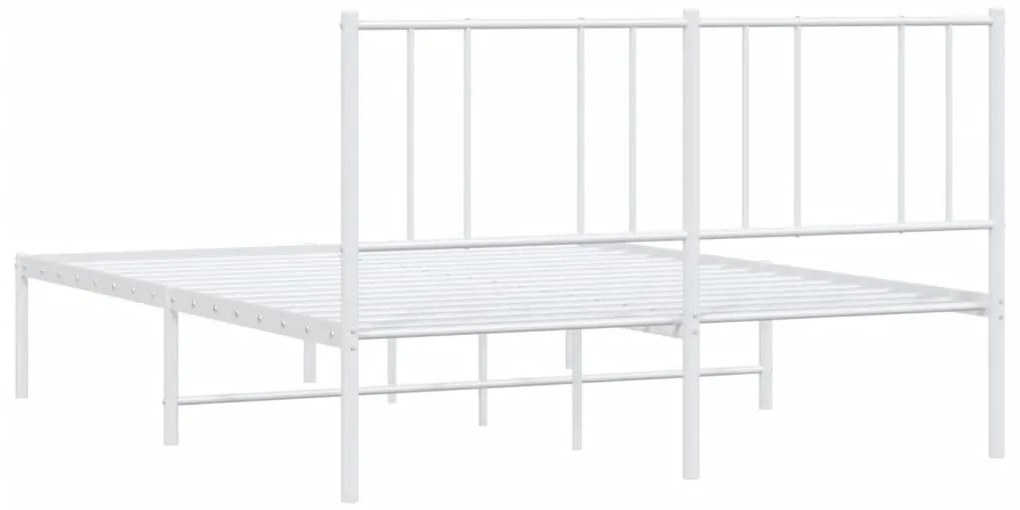 Estrutura de cama com cabeceira 120x200 cm metal branco