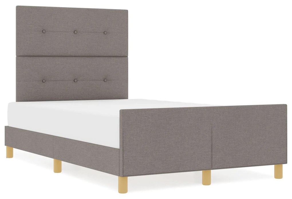 Cama vidaXL Taupe 120x200 cm Tecido