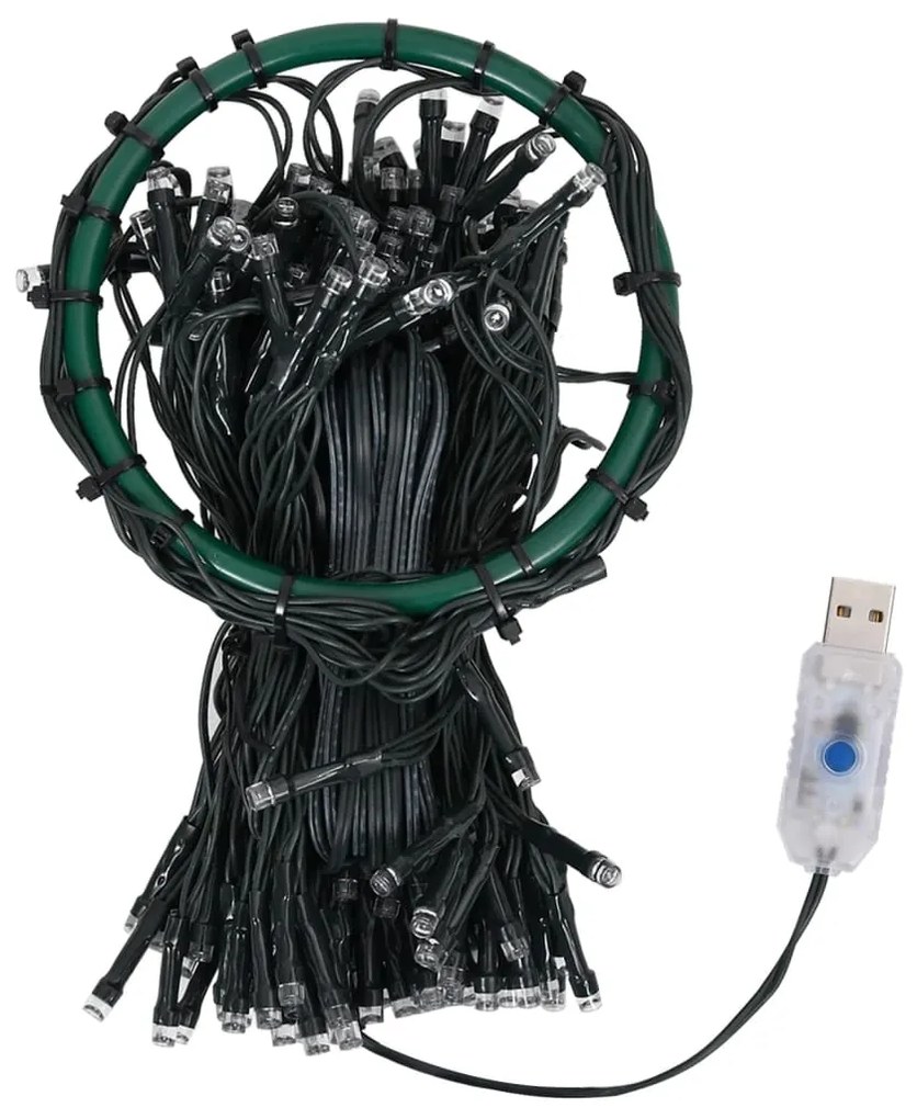 Cordão de luzes árvore de Natal 150 luzes LED 150 cm colorido