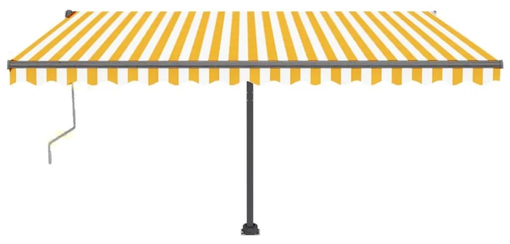 Toldo automático independente 400x350 cm amarelo e branco