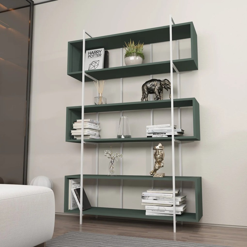 Estante Bruti – Verde e Branco – 120x180x29,6 cm