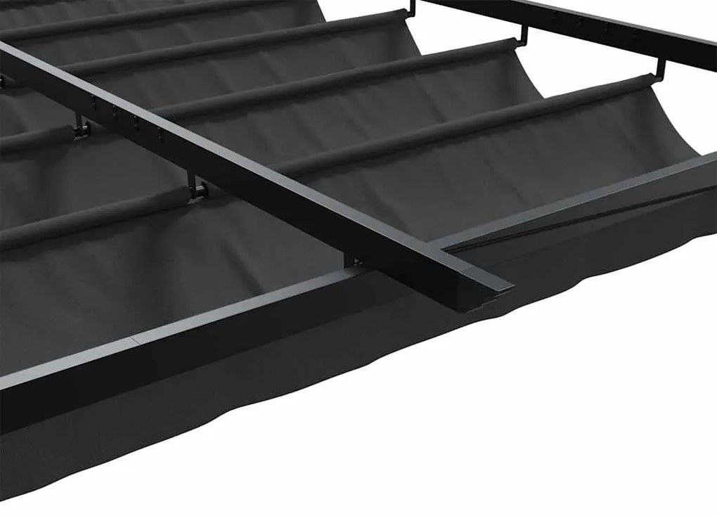Gazebo Montado na Parede Antracite 3 x 4 m Aço