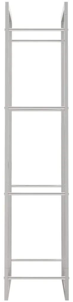 Suporte para lenha 50x28x132 cm aço inoxidável