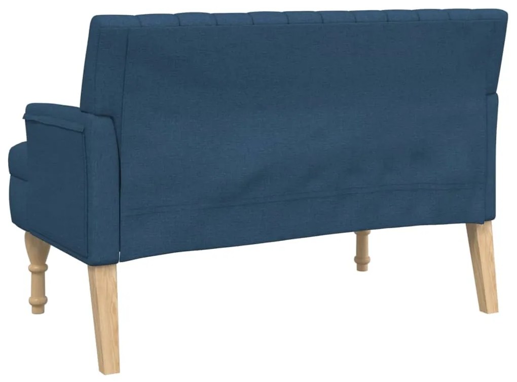 Banco c/ almofadões 113x64,5x75,5 cm tecido azul