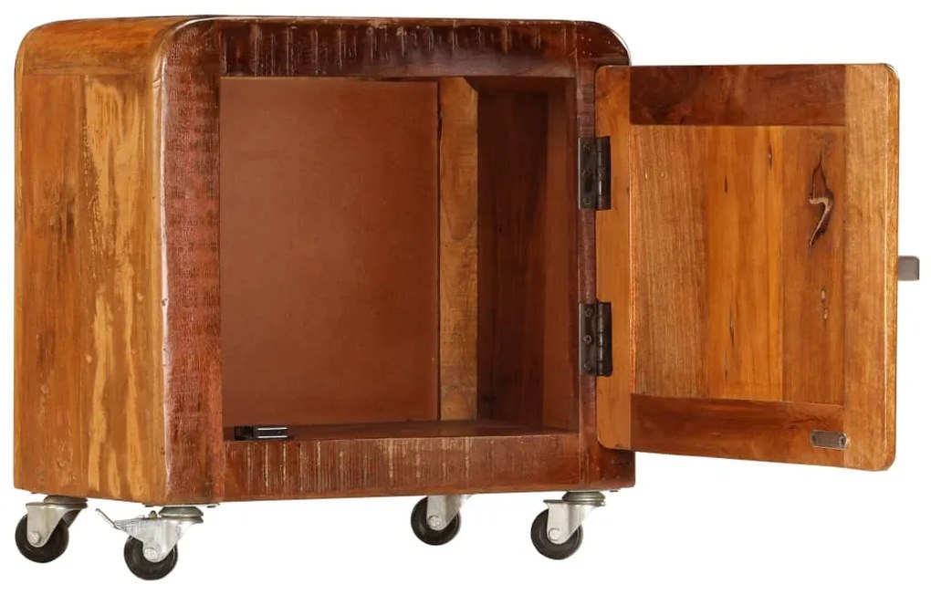 Mesa de cabeceira 50x30x50 cm madeira recuperada maciça