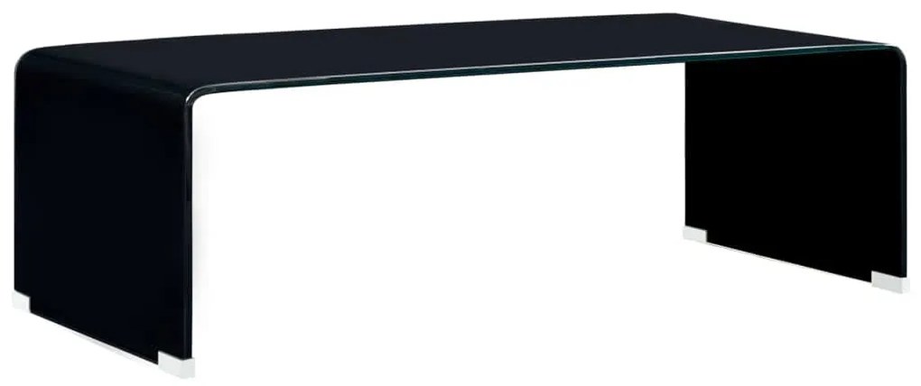 Mesa de centro 98x45x31 cm vidro temperado preto