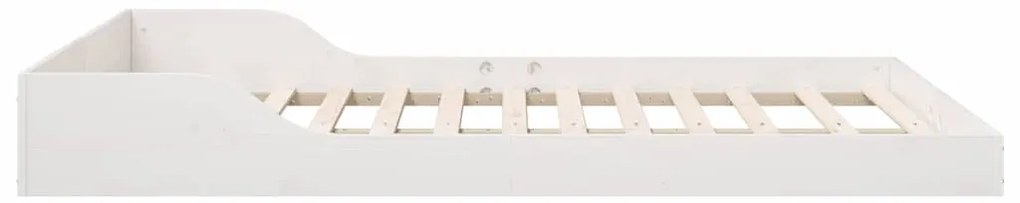 Estrutura da Cama Branco 140 x 190 cm Madeira de pinho maciça