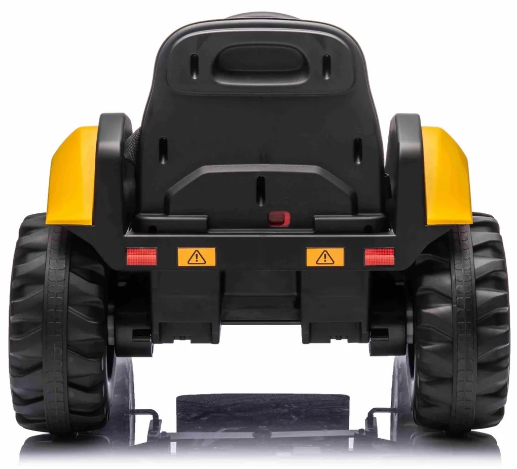 Escavadora eléctrica Caterpillar Crianças 12V Com licença, assento individual, entrada USB no leitor de MP3, tração traseira com 2 motores de 30 W e b