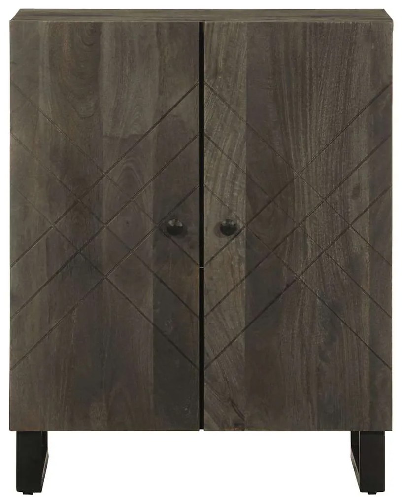 Aparador preto 60x33x75 cm madeira de mangueira maciça