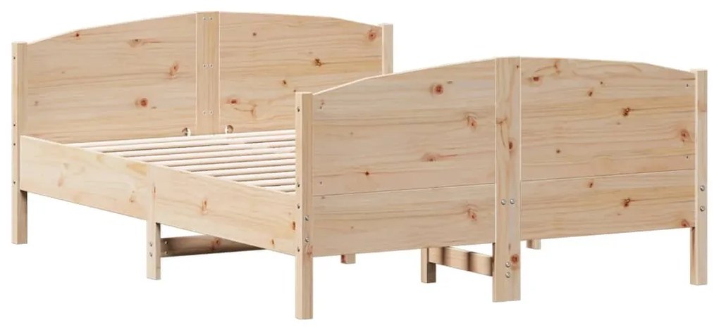 Cama sem colchão 140x190 cm madeira de pinho maciça