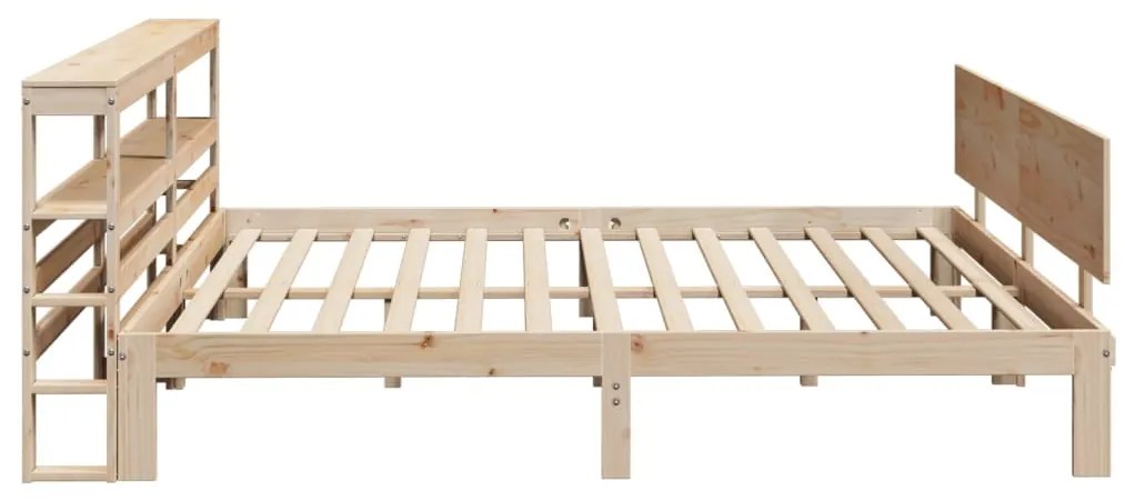 Estrutura de cama com cabeceira 180x200 cm pinho maciço