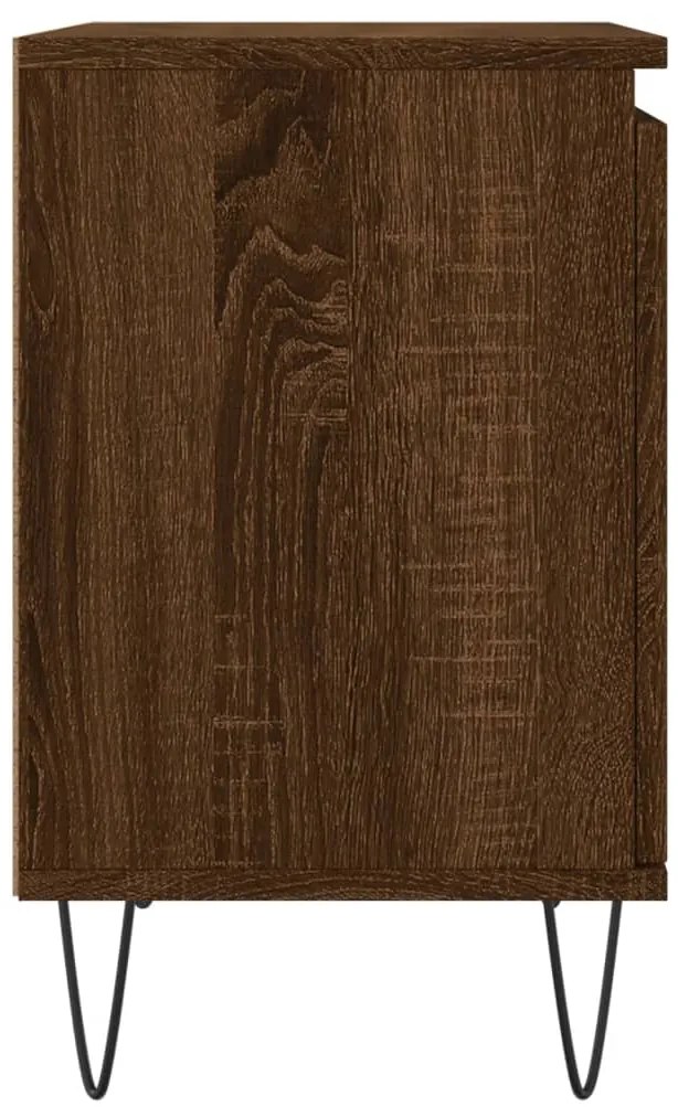 Mesa de cabeceira 40x30x50 cm deriv. madeira carvalho castanho